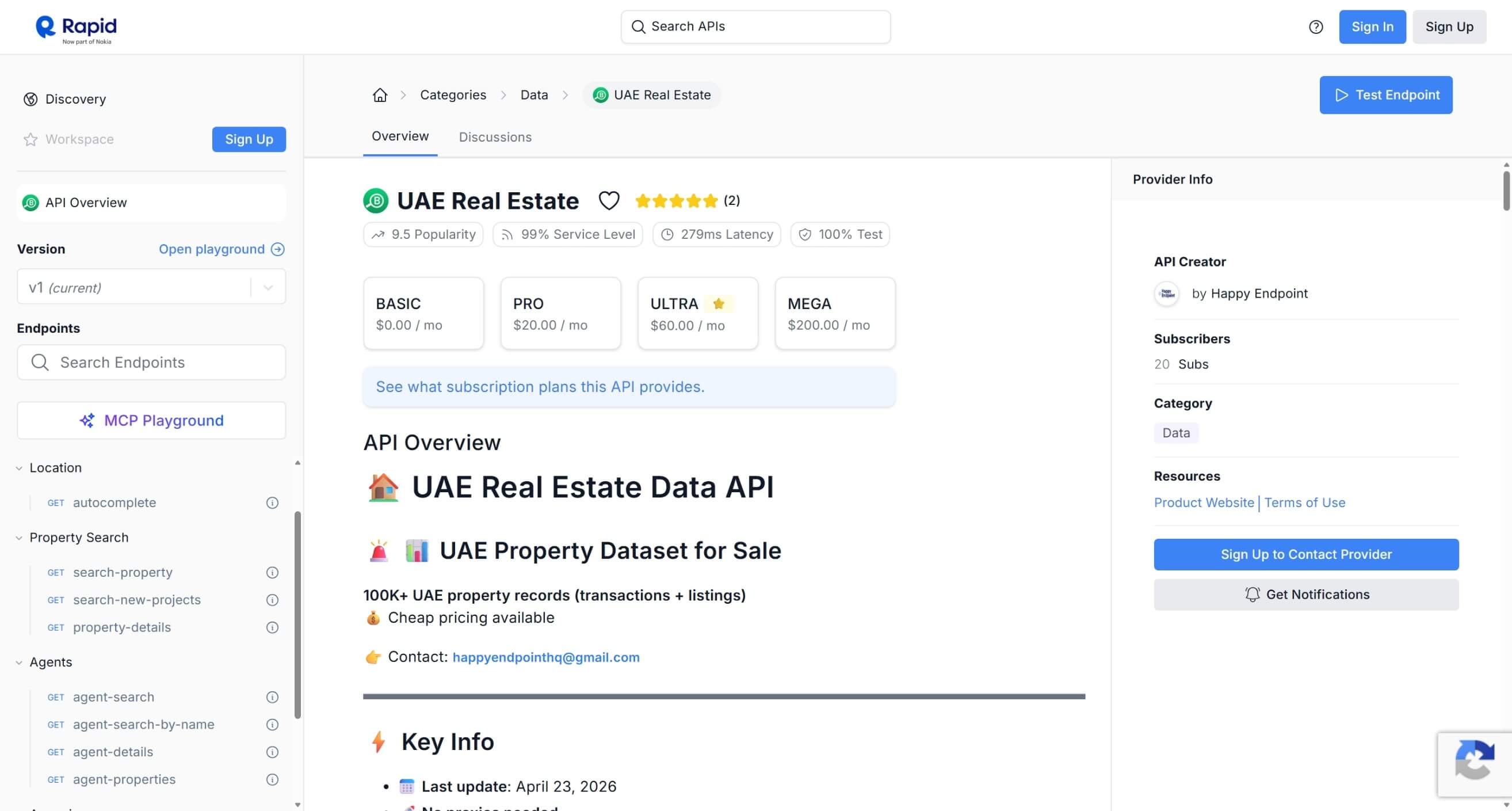 UAE Real Estate API Preview 1
