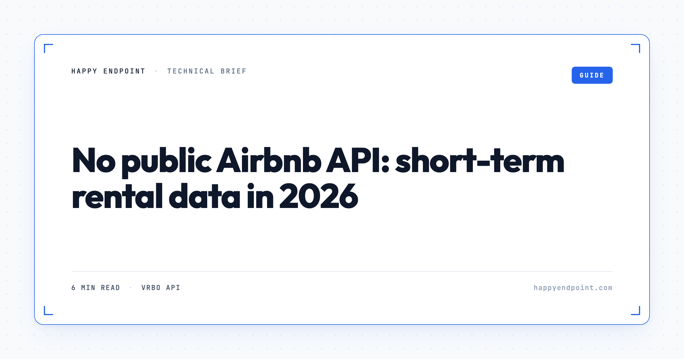 No public Airbnb API: short-term rental data in 2026