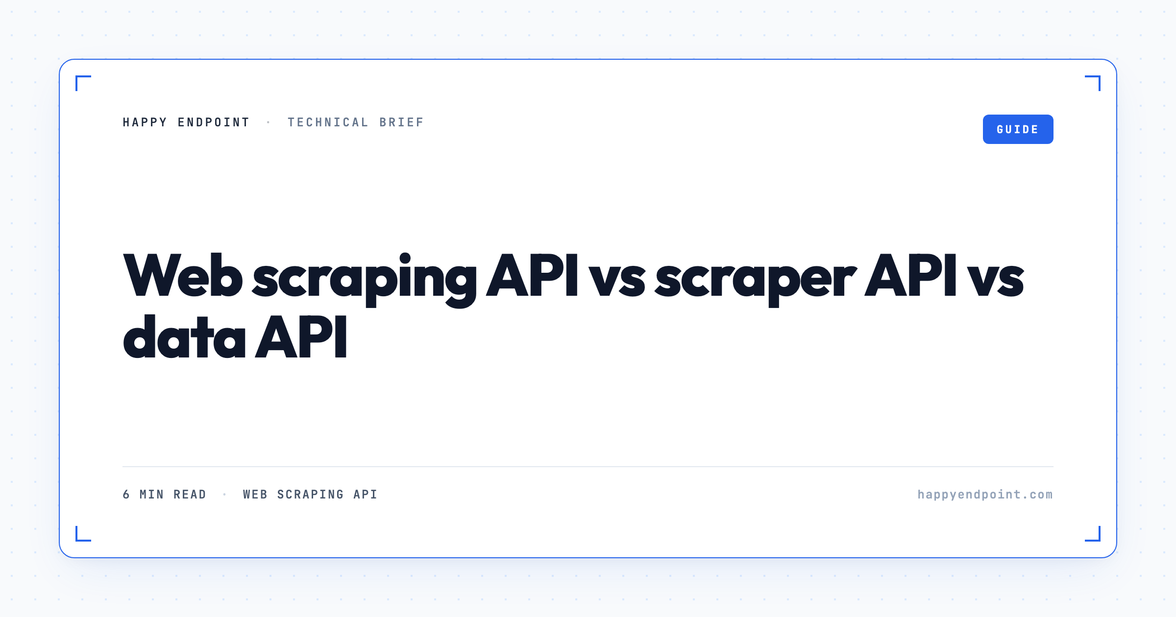 Web scraping API vs scraper API vs data API